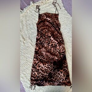 Leopard Print Slip Dress